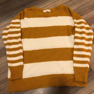 striped yellow sweater